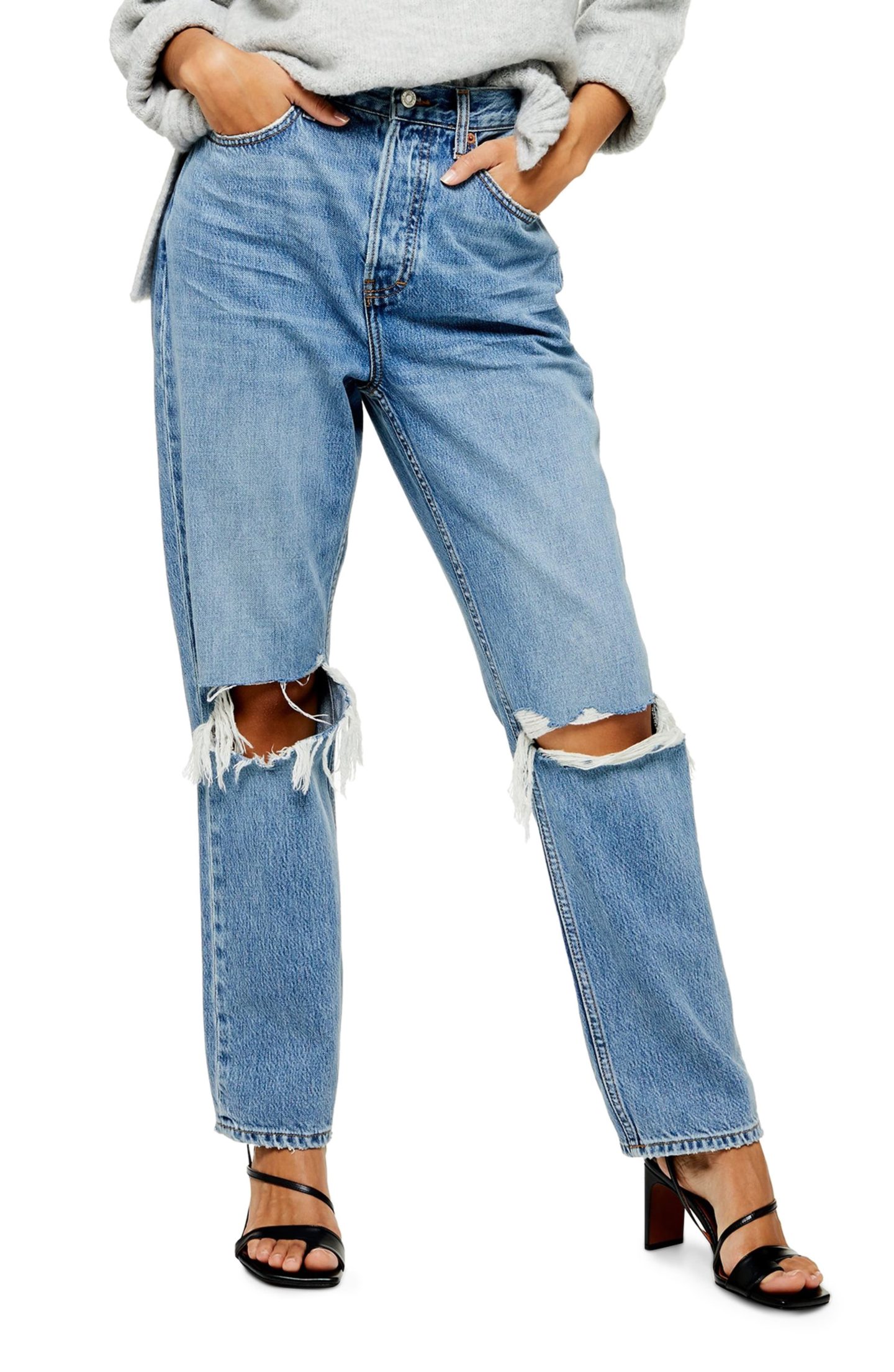 chic style distressed denim