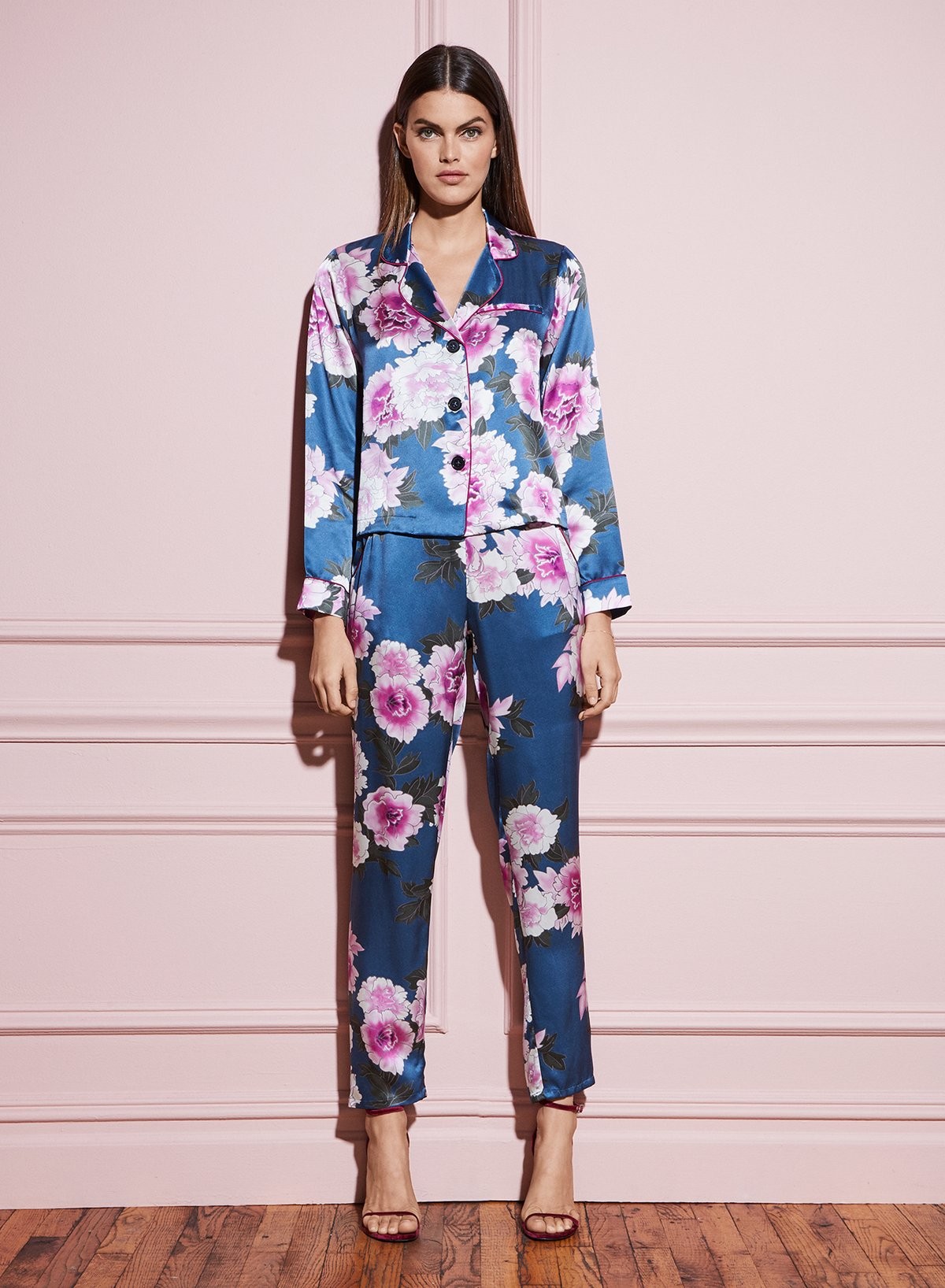 floral pajama set for wam weather